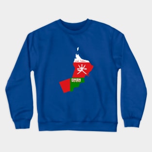 Oman flag & map Crewneck Sweatshirt